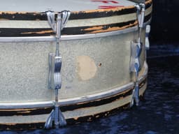 Ludwig Scotch 6 x 28 Silver Sparkle Pearl Wood Bass Drum 1956 Serial #281541 Ludwig Scotch 6 x 28 Silver Sparkle Pearl Wood Bass Drum 1956 Serial #281541