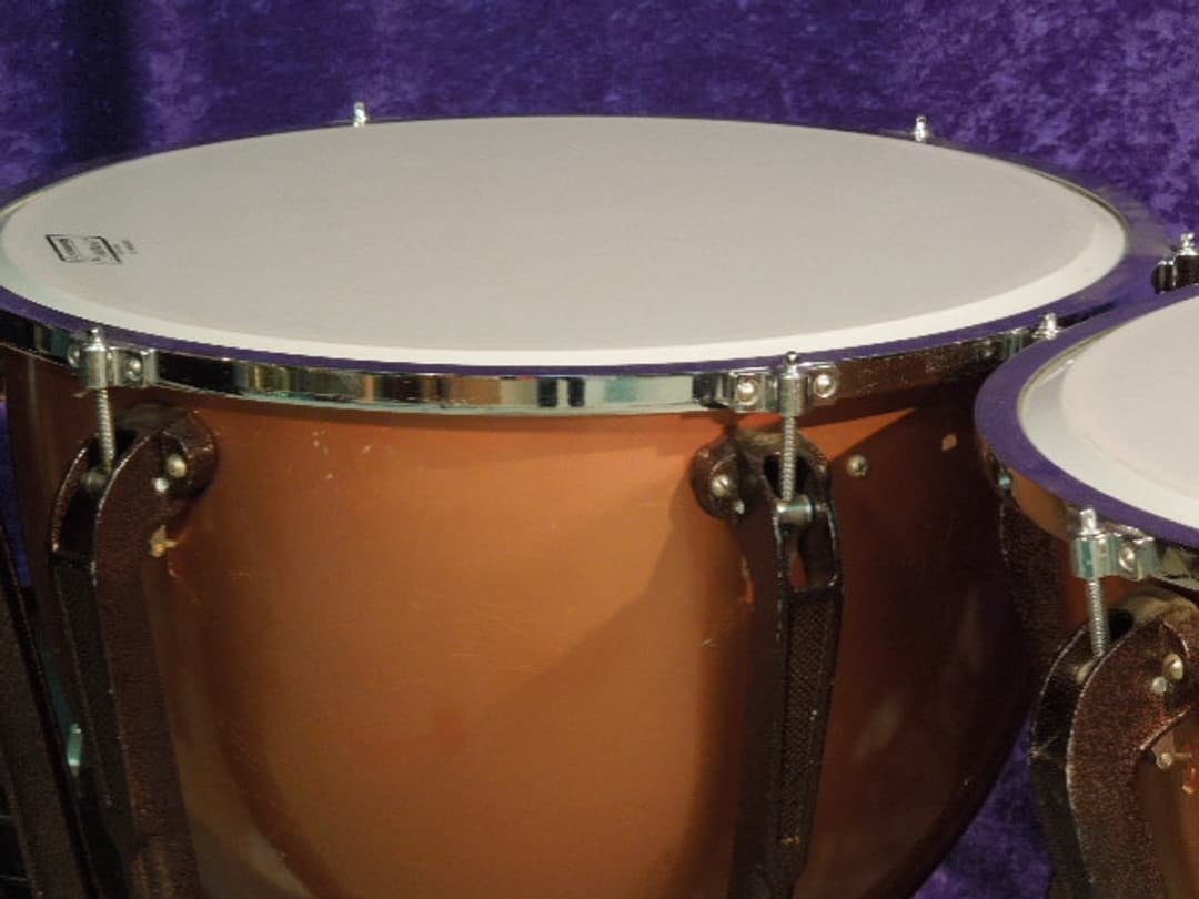 Set of 3 Ludwig Fiberglass Timpani. 23,26,29 inch. Serial #isi9241-22