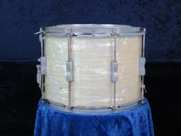 Ludwig 10 x 14 White Marine Pearl Wood Marching Snare Drum Serial #1629702 Ludwig 10 x 14 White Marine Pearl Wood Marching Snare Drum Serial #1629702