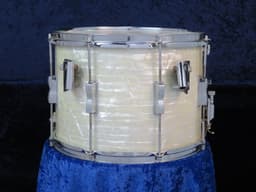 Ludwig 10 x 14 White Marine Pearl Wood Marching Snare Drum Serial #1629702 Ludwig 10 x 14 White Marine Pearl Wood Marching Snare Drum Serial #1629702