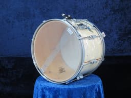 Ludwig 10 x 14 White Marine Pearl Wood Marching Snare Drum Serial #1629702 Ludwig 10 x 14 White Marine Pearl Wood Marching Snare Drum Serial #1629702