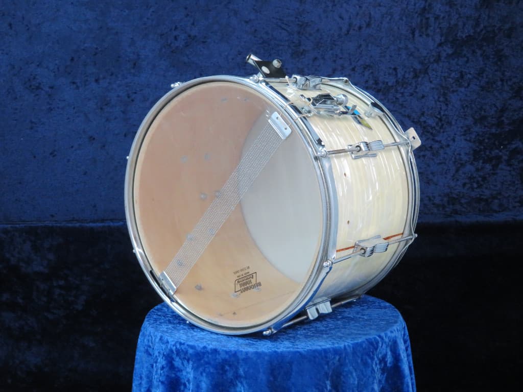 Ludwig 10 x 14 White Marine Pearl Wood Marching Snare Drum Serial #1629702