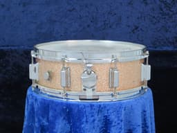 Rogers Powertone 5 x 14 Pink Champagne Pearl Wood Snare Drum 1960's Serial #5820 Rogers Powertone 5 x 14 Pink Champagne Pearl Wood Snare Drum 1960's Serial #5820