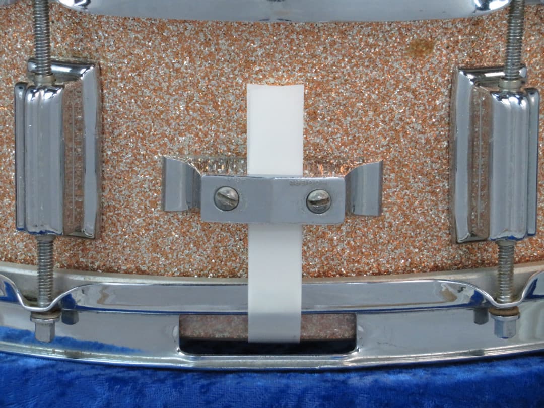 Rogers Powertone 5 x 14 Pink Champagne Pearl Wood Snare Drum 1960's Serial #5820