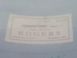 Rogers Powertone 5 x 14 Pink Champagne Pearl Wood Snare Drum 1960's Serial #5820 Rogers Powertone 5 x 14 Pink Champagne Pearl Wood Snare Drum 1960's Serial #5820
