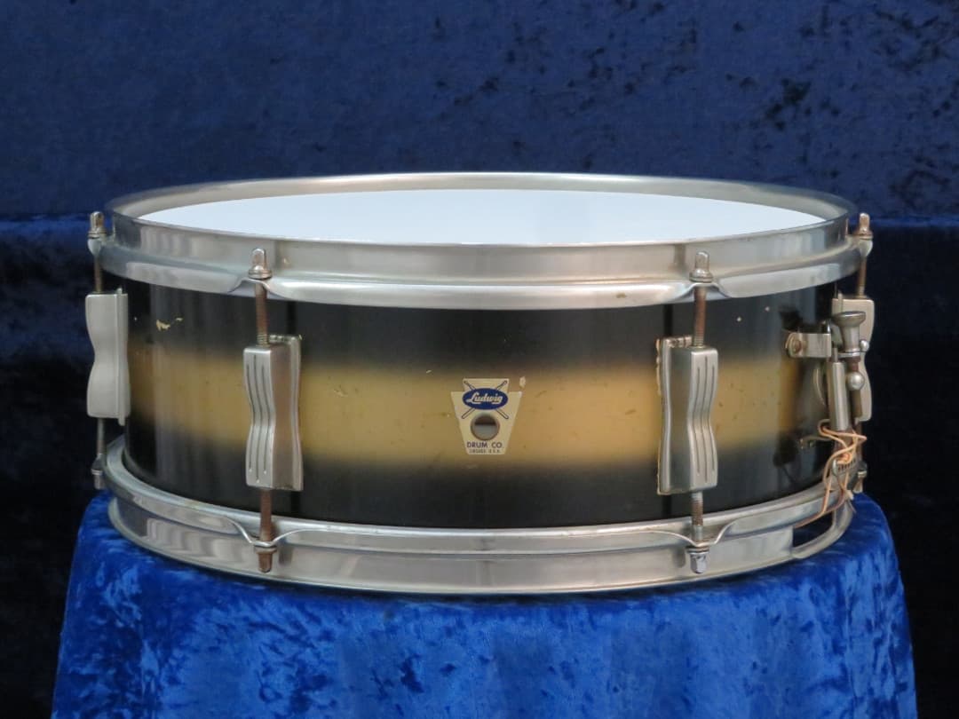 Ludwig Pioneer 5 x 14 Black and Gold Duco Wood Snare Drum 1960 Serial #isi9321 Ludwig Pioneer 5 x 14 Black and Gold Duco Wood Snare Drum 1960 Serial #isi9321