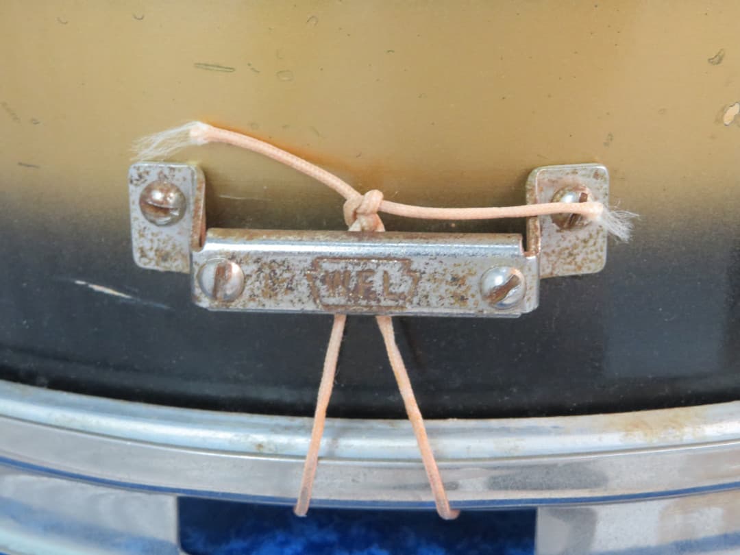 Ludwig Pioneer 5 x 14 Black and Gold Duco Wood Snare Drum 1960 Serial #isi9321