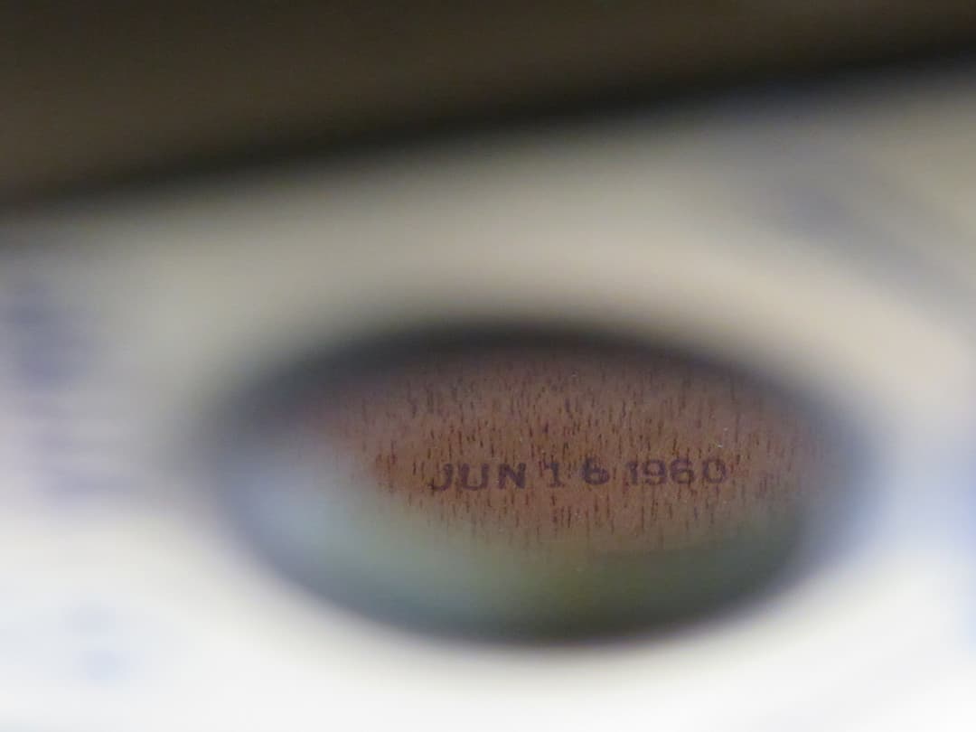 Ludwig Pioneer 5 x 14 Black and Gold Duco Wood Snare Drum 1960 Serial #isi9321