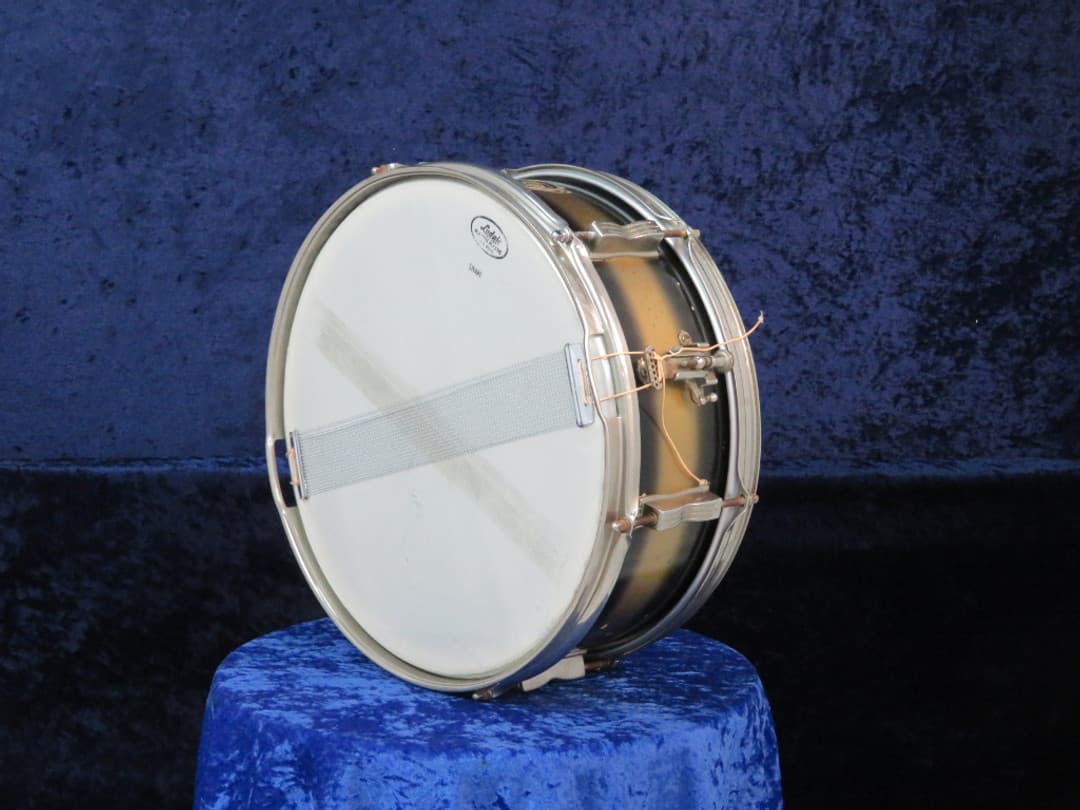 Ludwig Pioneer 5 x 14 Black and Gold Duco Wood Snare Drum 1960 Serial #isi9321