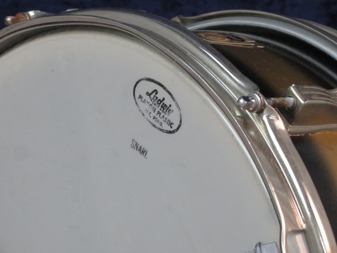 Ludwig Pioneer 5 x 14 Black and Gold Duco Wood Snare Drum 1960 Serial #isi9321