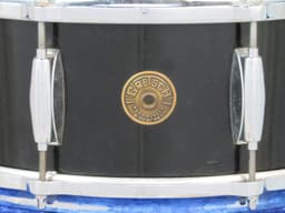 Gretsch 5.5 x 14 Jet Black Nitron Wood Snare Drum 1950's Serial #isi9276 Gretsch 5.5 x 14 Jet Black Nitron Wood Snare Drum 1950's Serial #isi9276