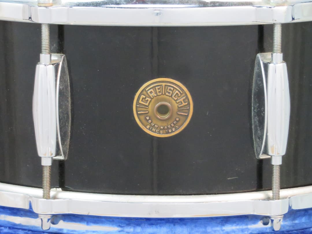 Gretsch 5.5 x 14 Jet Black Nitron Wood Snare Drum 1950's Serial #isi9276