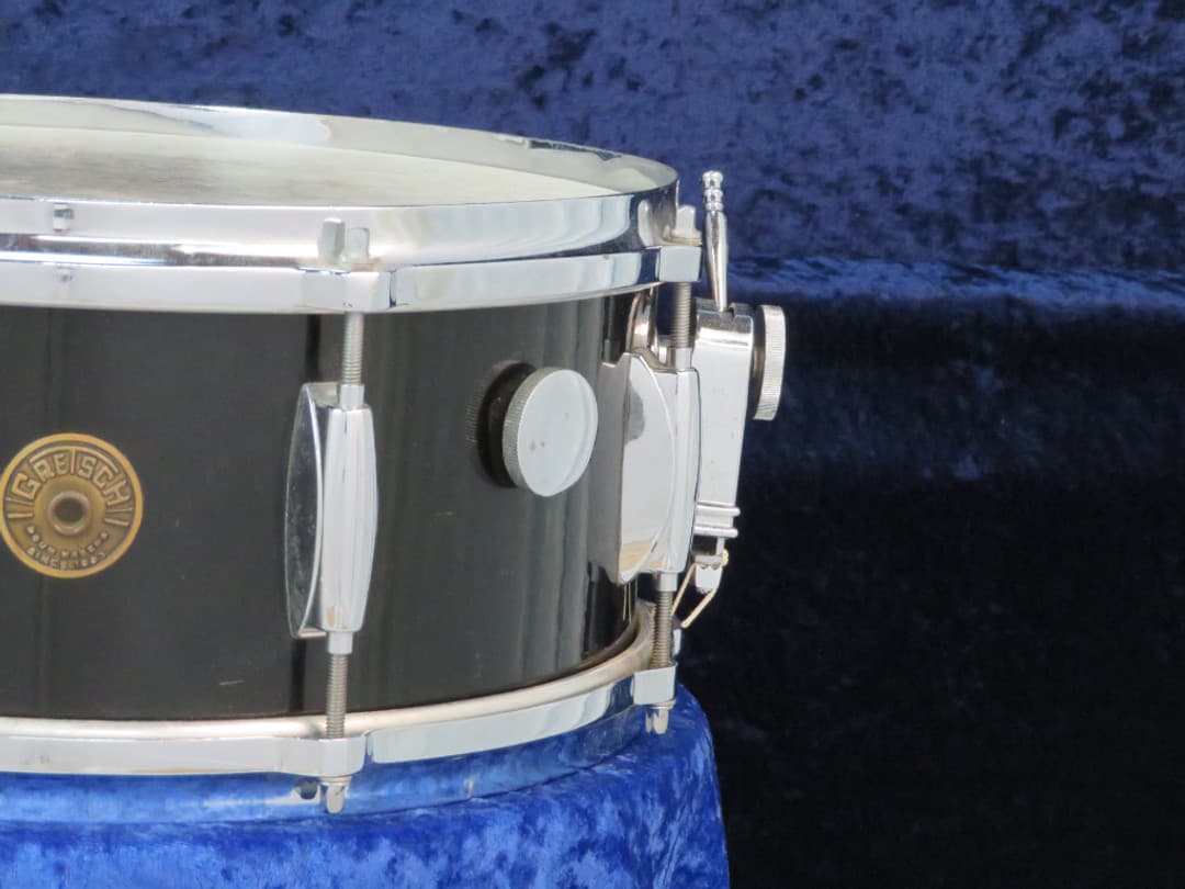 Gretsch 5.5 x 14 Jet Black Nitron Wood Snare Drum 1950's Serial #isi9276