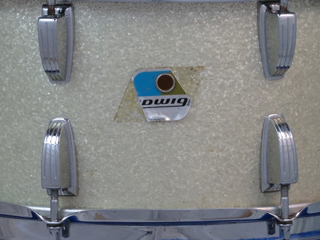 Ludwig No. 902 Symphonic 6.5 x 14 Silver Mist Wood Snare Drum 1970 Serial #773134