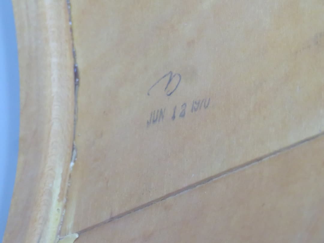 Ludwig No. 902 Symphonic 6.5 x 14 Silver Mist Wood Snare Drum 1970 Serial #773134