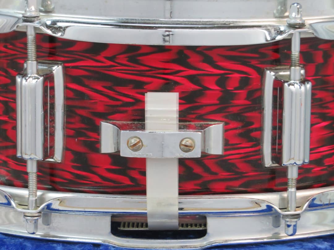 Rogers Powertone 5 x 14 Red Onyx Wood Snare Drum 1960's Serial #17360