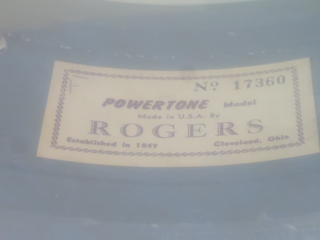 Rogers Powertone 5 x 14 Red Onyx Wood Snare Drum 1960's Serial #17360
