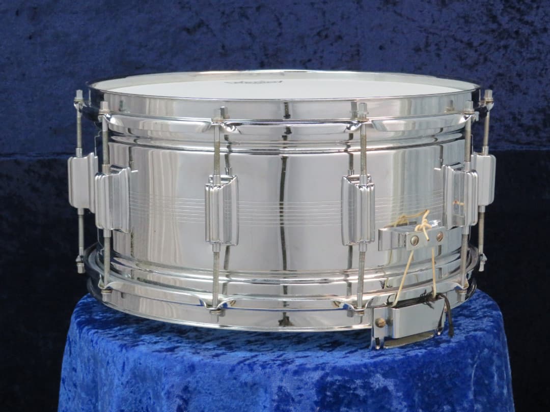 Rogers Dyna-sonic 6.5 x 14 Chrome Over Brass Snare Drum 1967 Serial #7050