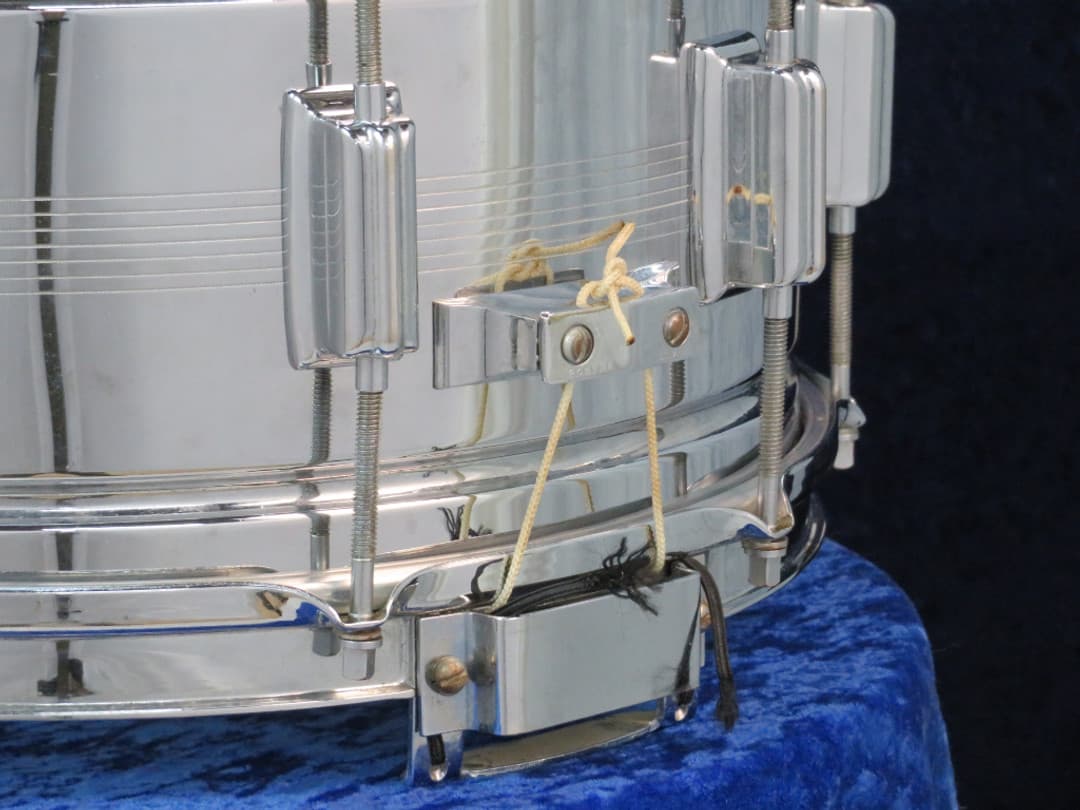 Rogers Dyna-sonic 6.5 x 14 Chrome Over Brass Snare Drum 1967 Serial #7050