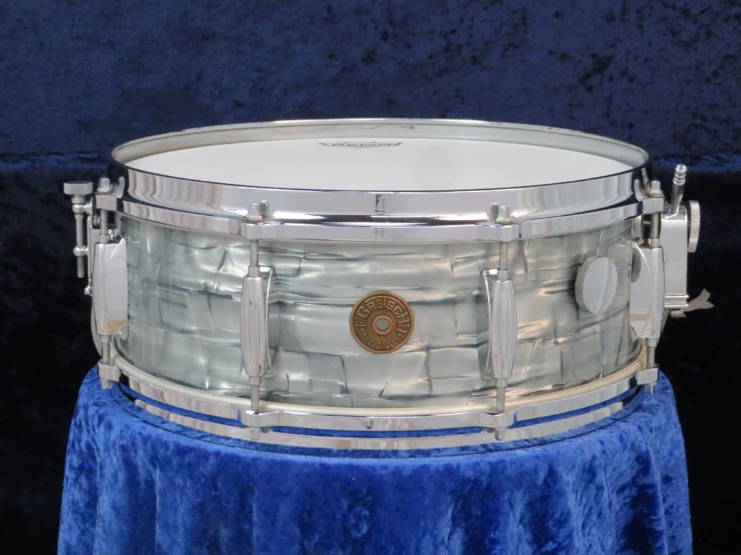 Gretsch Model 4157, 5 x 14 Midnight Blue Pearl Wood Snare Drum 1960's Serial #74259 Gretsch Model 4157, 5 x 14 Midnight Blue Pearl Wood Snare Drum 1960's Serial #74259