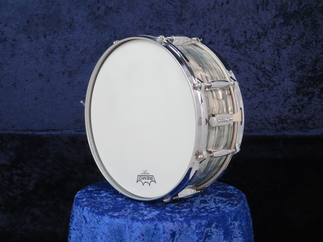 Gretsch Model 4157, 5 x 14 Midnight Blue Pearl Wood Snare Drum 1960's Serial #74259