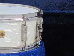 Ludwig No. 491 Pioneer 5 x 14 White Marine Pearl Wood Snare Drum 1965 Serial #207337 Ludwig No. 491 Pioneer 5 x 14 White Marine Pearl Wood Snare Drum 1965 Serial #207337
