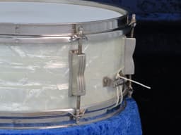 Ludwig No. 491 Pioneer 5 x 14 White Marine Pearl Wood Snare Drum 1965 Serial #207337 Ludwig No. 491 Pioneer 5 x 14 White Marine Pearl Wood Snare Drum 1965 Serial #207337