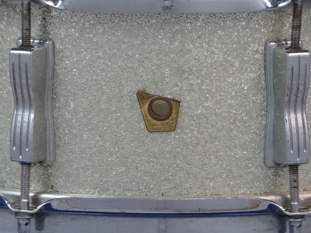 Ludwig Jazz Festival 5 x 14 Sparkling Silver Pearl Wood Snare Drum 1964 Serial #isi9279