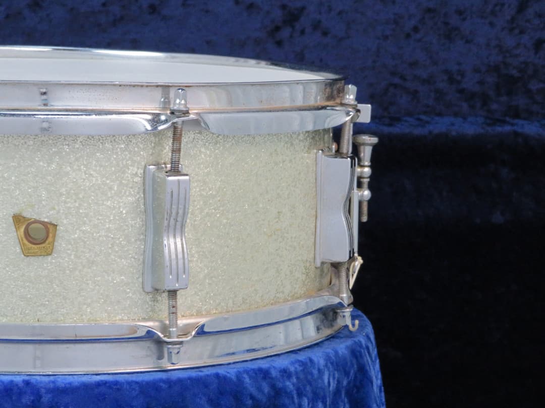 Ludwig Jazz Festival 5 x 14 Sparkling Silver Pearl Wood Snare Drum 1964 Serial #isi9279