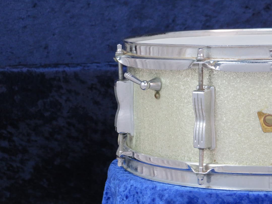 Ludwig Jazz Festival 5 x 14 Sparkling Silver Pearl Wood Snare Drum 1964 Serial #isi9279