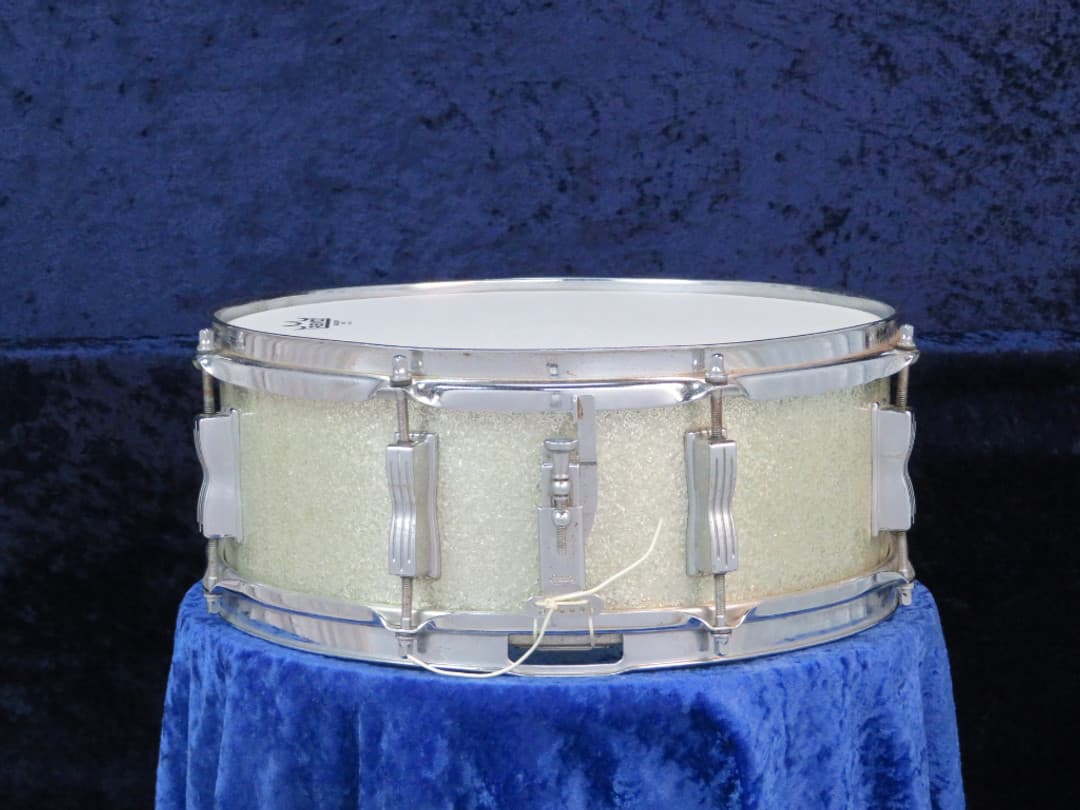 Ludwig Jazz Festival 5 x 14 Sparkling Silver Pearl Wood Snare Drum 1964 Serial #isi9279