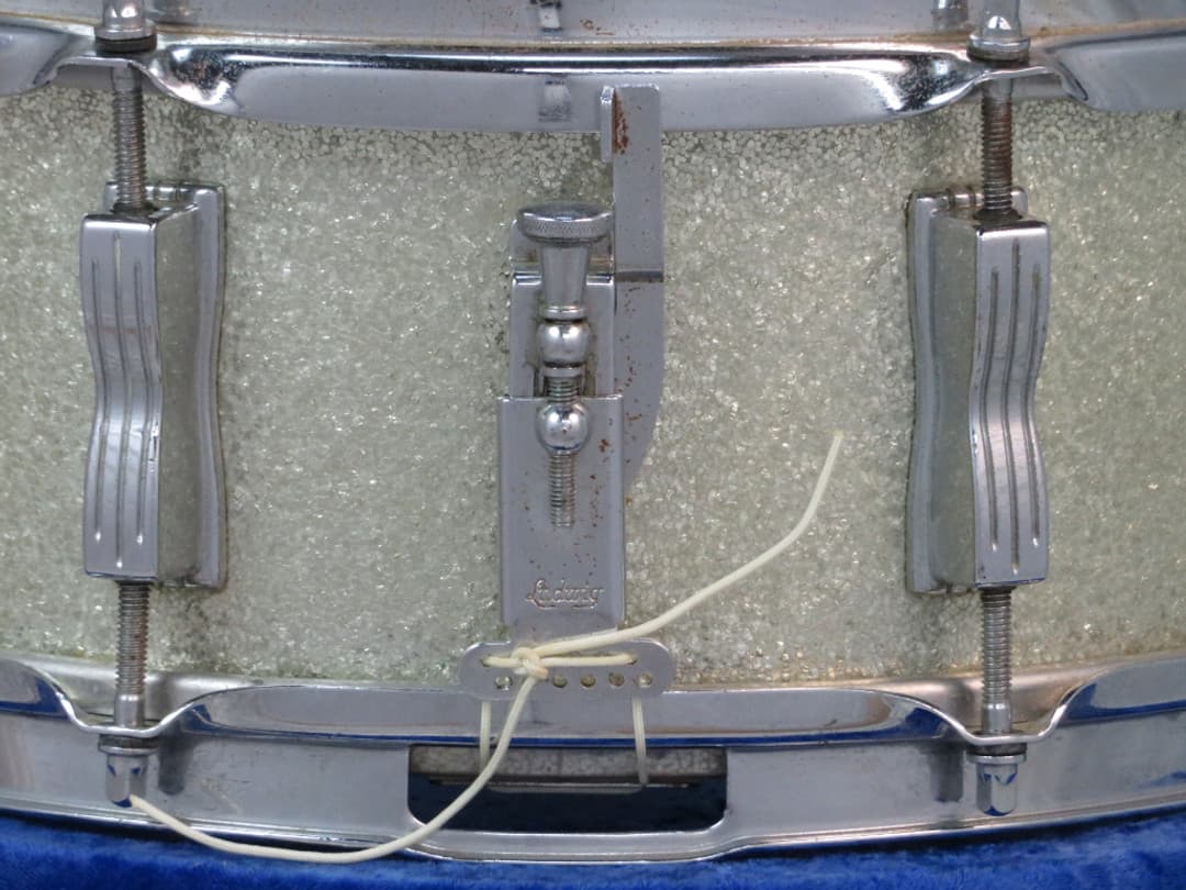 Ludwig Jazz Festival 5 x 14 Sparkling Silver Pearl Wood Snare Drum 1964 Serial #isi9279