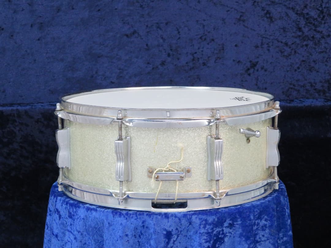 Ludwig Jazz Festival 5 x 14 Sparkling Silver Pearl Wood Snare Drum 1964 Serial #isi9279