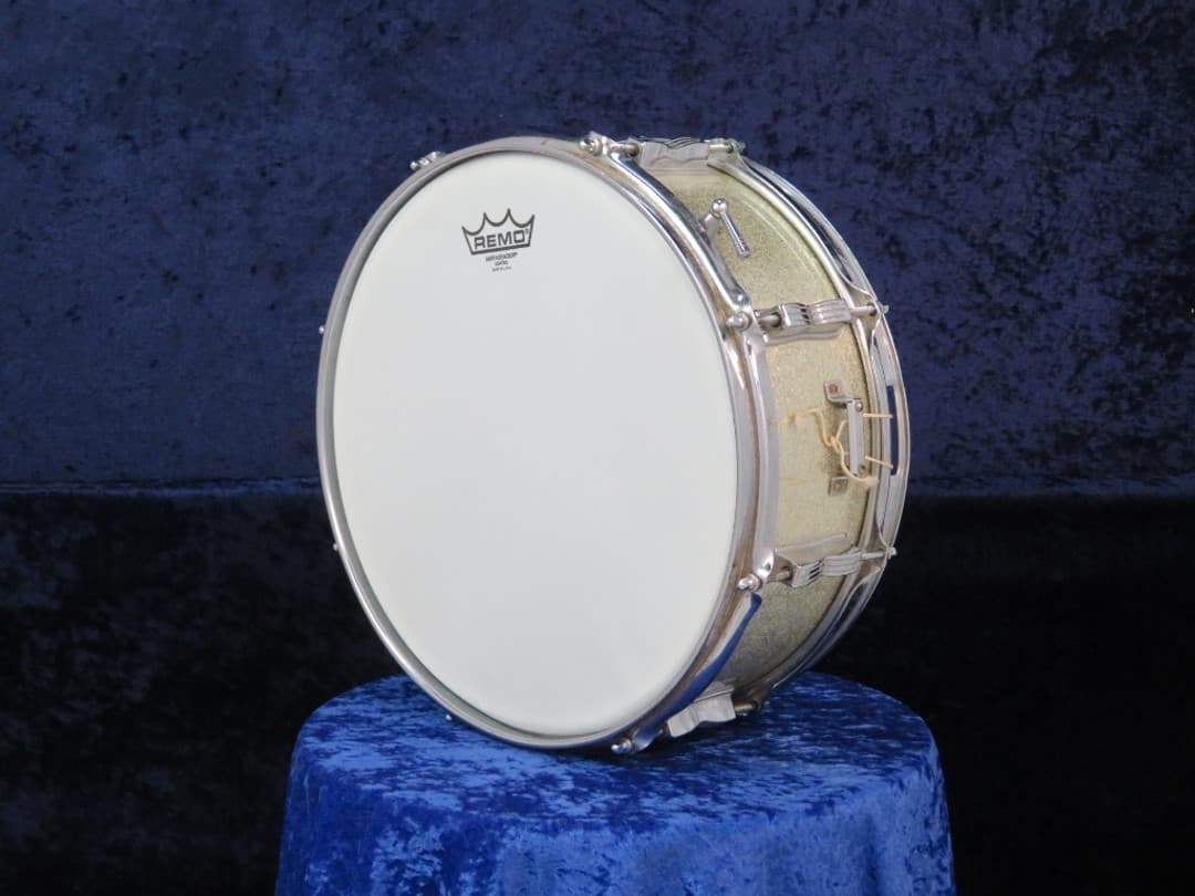 Ludwig Jazz Festival 5 x 14 Sparkling Silver Pearl Wood Snare Drum 1964 Serial #isi9279