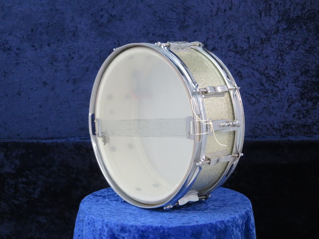 Ludwig Jazz Festival 5 x 14 Sparkling Silver Pearl Wood Snare Drum 1964 Serial #isi9279