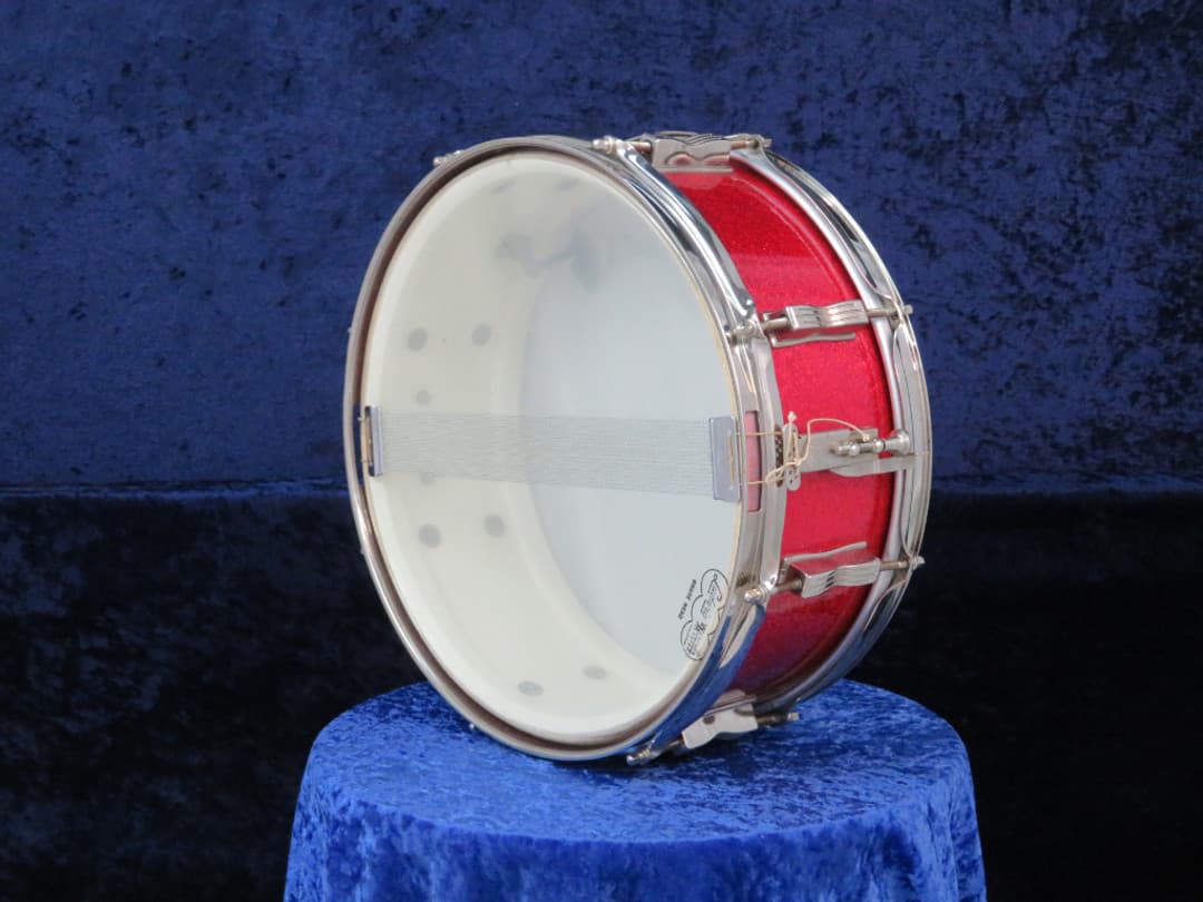 Ludwig Jazz Festival 5 x 14 Sparkling Red Pearl Wood Snare Drum 1965 Serial #157573