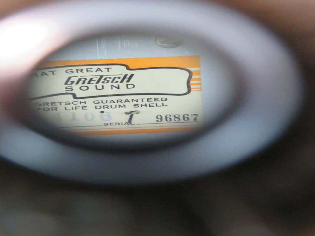 Gretsch Model 4106, 5 x 14 Brushed Aluminum Snare Drum 1960's Serial #96867