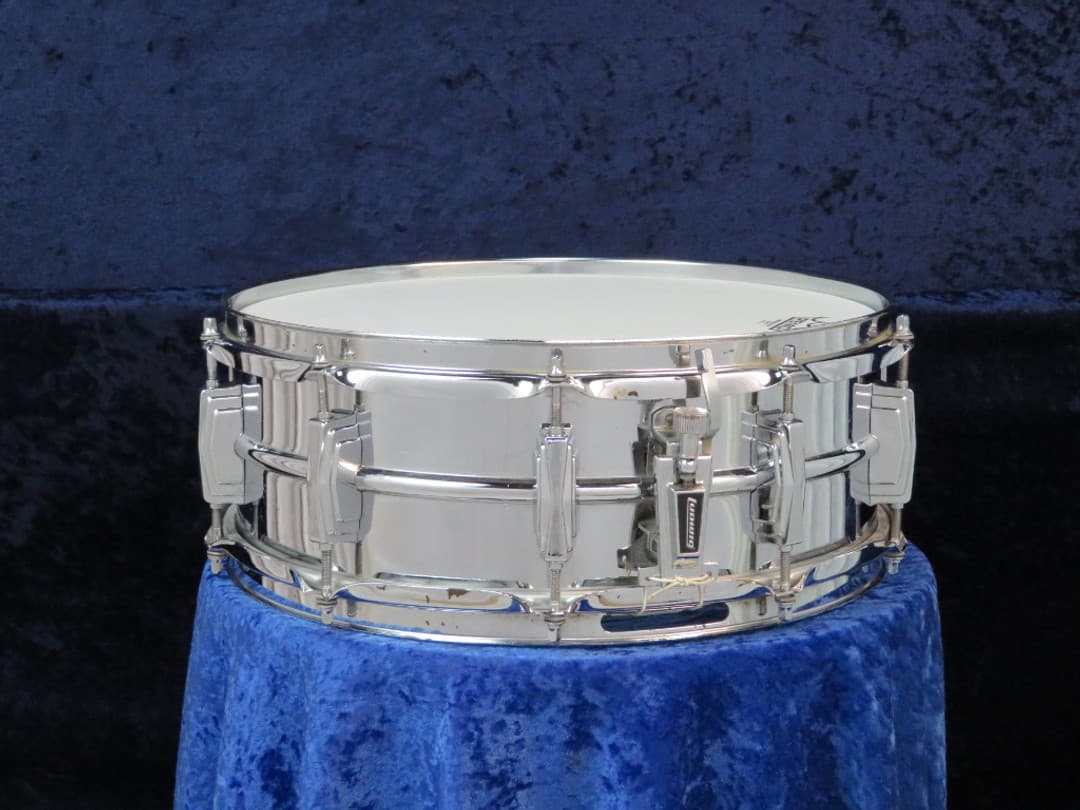 Ludwig No. 400 Supraphonic 5 x 14 Chrome Snare Drum Serial 1970's #2030898