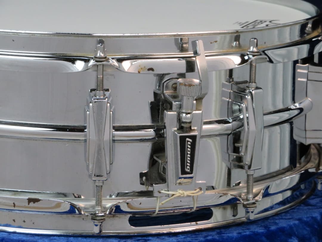 Ludwig No. 400 Supraphonic 5 x 14 Chrome Snare Drum Serial 1970's #2030898