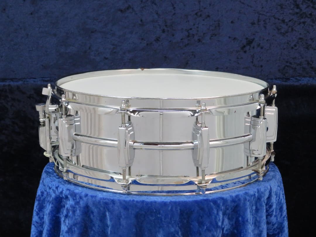 Ludwig No. 400 Supraphonic 5 x 14 Chrome Snare Drum Serial 1970's #2030898