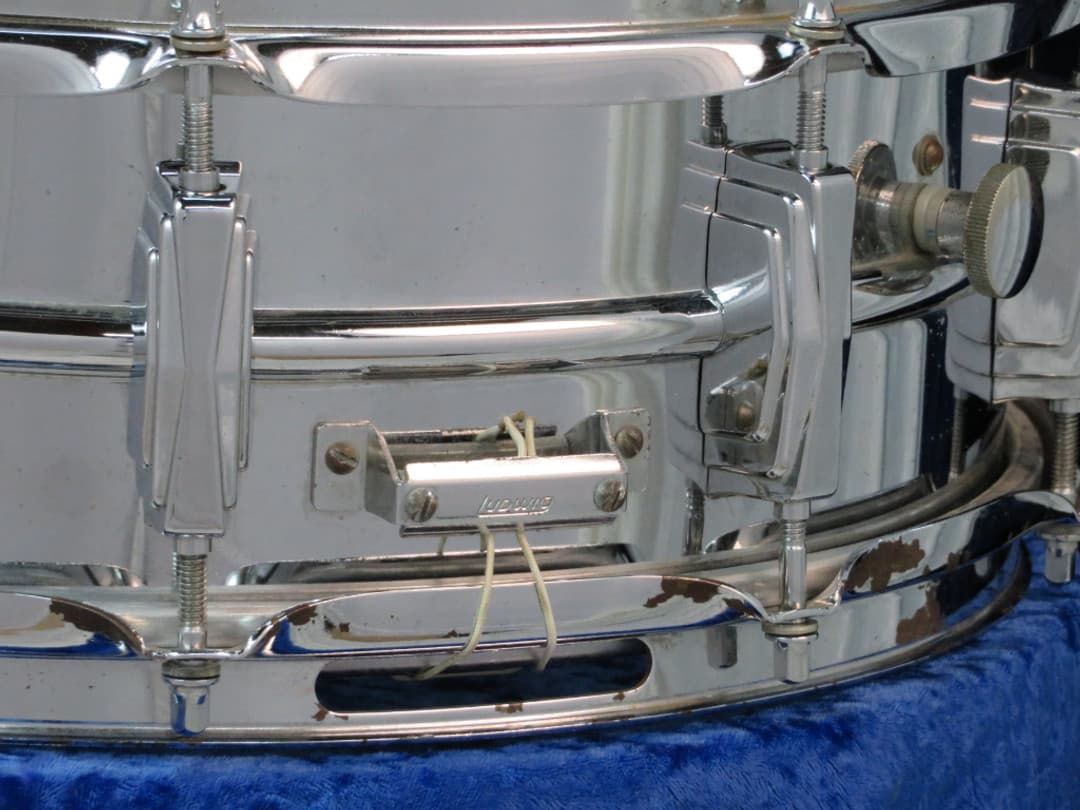 Ludwig No. 400 Supraphonic 5 x 14 Chrome Snare Drum Serial 1970's #2030898
