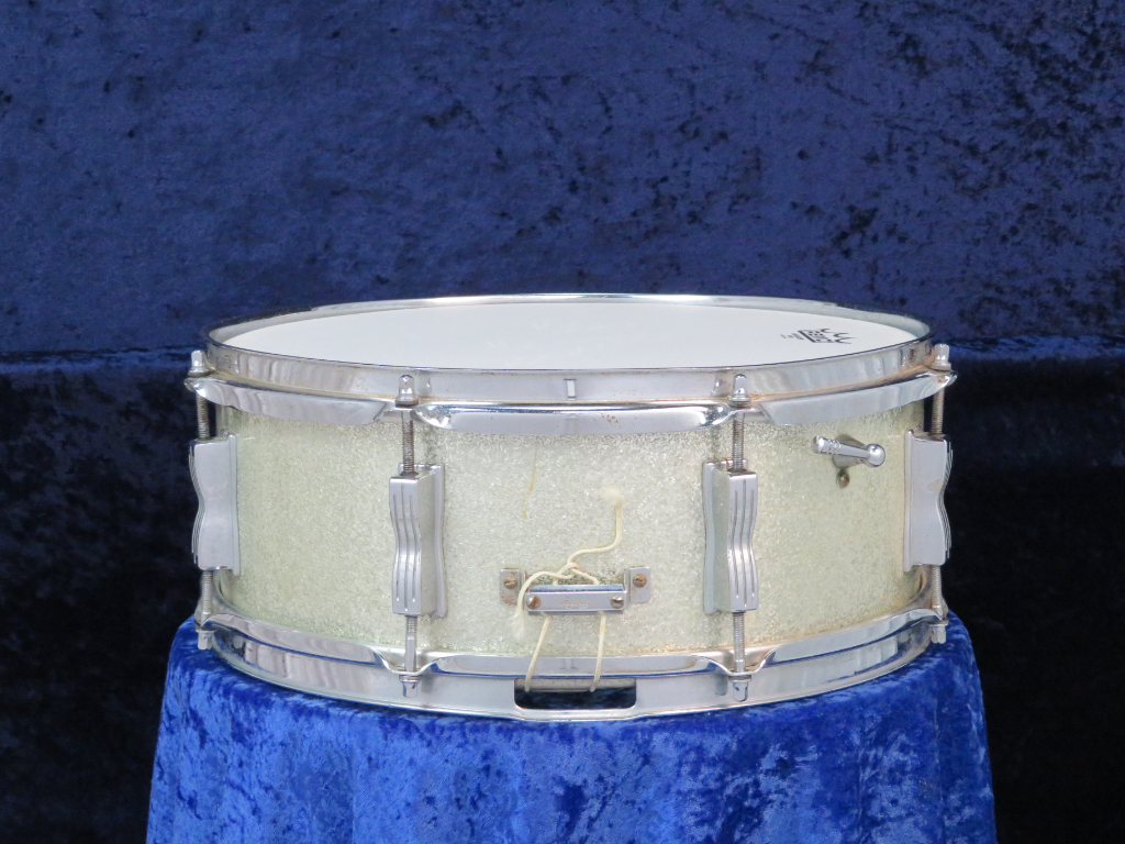 Ludwig Jazz Festival 5 x 14 Sparkling Silver Pearl Wood Snare Drum 1964  Serial #isi9279